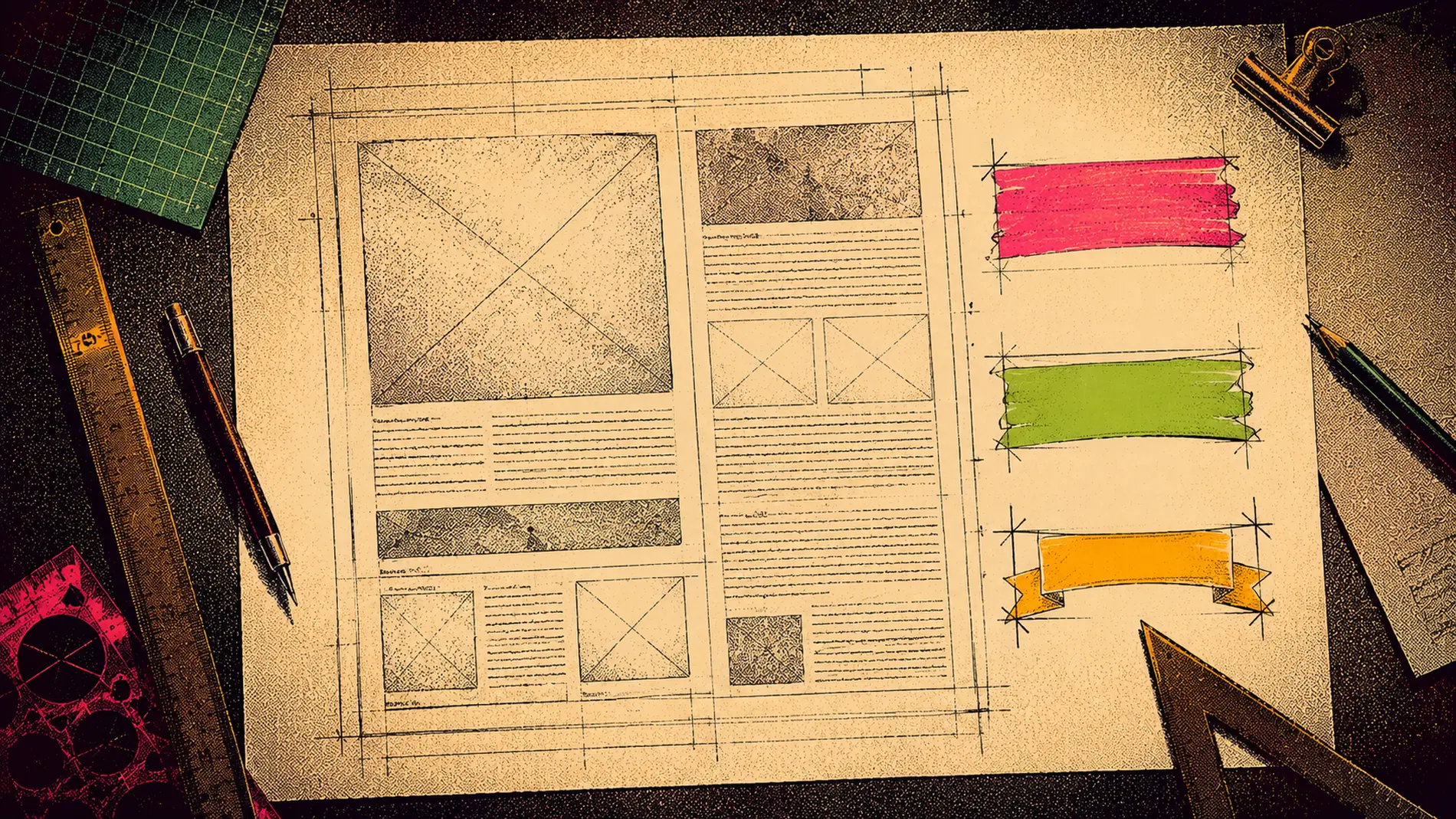 Headline options and a section outline